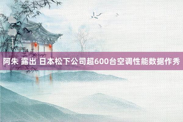 阿朱 露出 日本松下公司超600台空调性能数据作秀