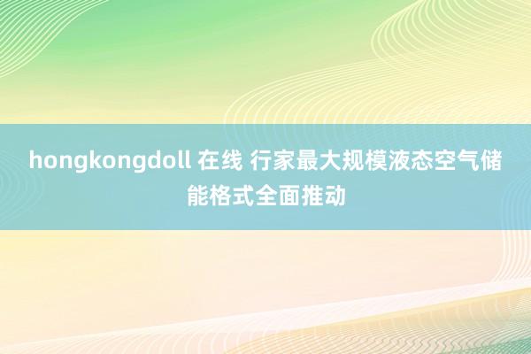hongkongdoll 在线 行家最大规模液态空气储能格式全面推动