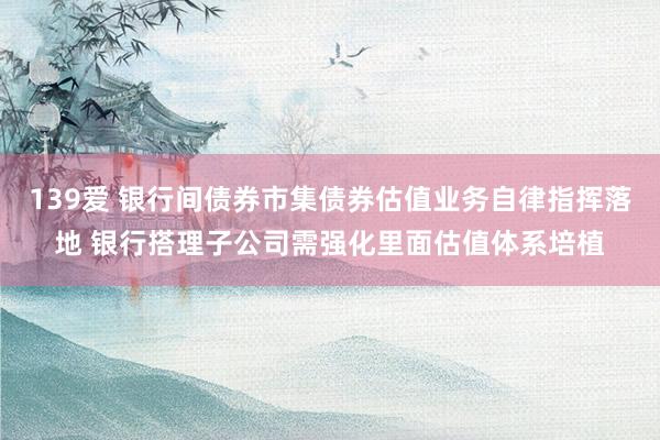 139爱 银行间债券市集债券估值业务自律指挥落地 银行搭理子公司需强化里面估值体系培植